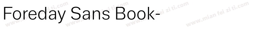 Foreday Sans Book字体转换